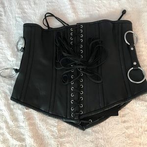 Leather corset
